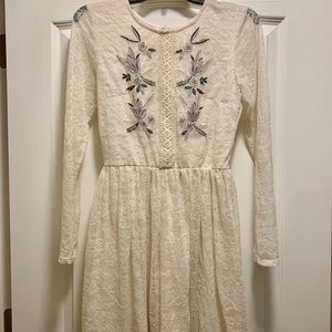 Charlotte Russe Lace Embroidered Dress